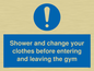 MP6183: Shower and change your clothes before entering and leaving the gym