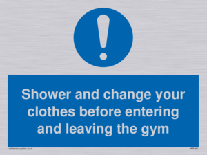 MP6183: Shower and change your clothes before entering and leaving the gym