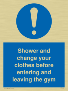 MP6183: Shower and change your clothes before entering and leaving the gym