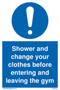 MP6183: Shower and change your clothes before entering and leaving the gym