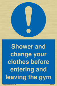 MP6183: Shower and change your clothes before entering and leaving the gym