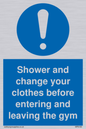 MP6183: Shower and change your clothes before entering and leaving the gym