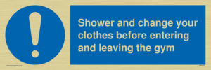 MP6183: Shower and change your clothes before entering and leaving the gym