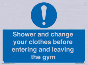 MP6183: Shower and change your clothes before entering and leaving the gym