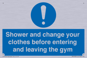 MP6183: Shower and change your clothes before entering and leaving the gym