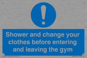 MP6183: Shower and change your clothes before entering and leaving the gym