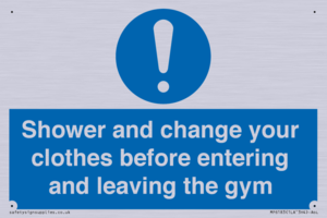 MP6183: Shower and change your clothes before entering and leaving the gym