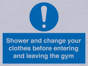 MP6183: Shower and change your clothes before entering and leaving the gym