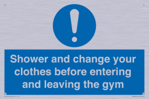 MP6183: Shower and change your clothes before entering and leaving the gym