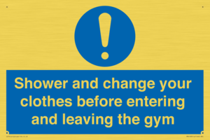 MP6183: Shower and change your clothes before entering and leaving the gym
