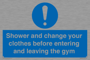 MP6183: Shower and change your clothes before entering and leaving the gym