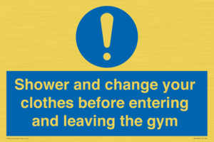 MP6183: Shower and change your clothes before entering and leaving the gym