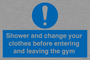 MP6183: Shower and change your clothes before entering and leaving the gym