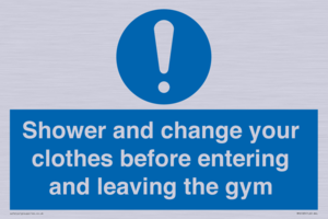 MP6183: Shower and change your clothes before entering and leaving the gym