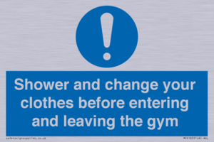 MP6183: Shower and change your clothes before entering and leaving the gym