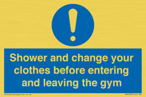 MP6183: Shower and change your clothes before entering and leaving the gym
