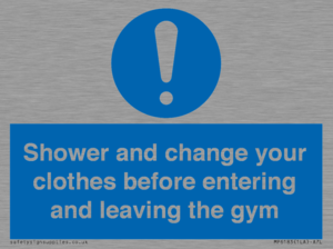 MP6183: Shower and change your clothes before entering and leaving the gym