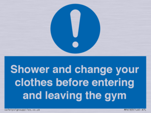 MP6183: Shower and change your clothes before entering and leaving the gym