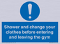 MP6183: Shower and change your clothes before entering and leaving the gym