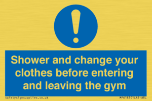 MP6183: Shower and change your clothes before entering and leaving the gym