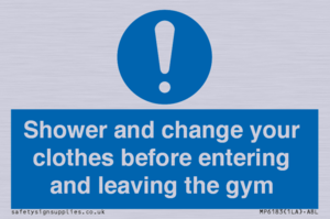 MP6183: Shower and change your clothes before entering and leaving the gym