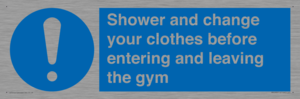 MP6183: Shower and change your clothes before entering and leaving the gym