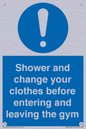 MP6183: Shower and change your clothes before entering and leaving the gym