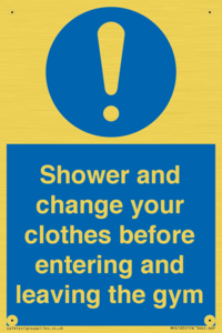 MP6183: Shower and change your clothes before entering and leaving the gym