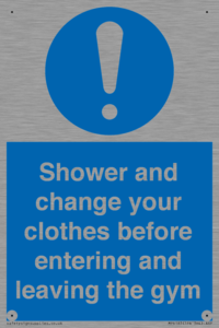MP6183: Shower and change your clothes before entering and leaving the gym