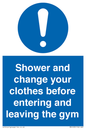 MP6183: Shower and change your clothes before entering and leaving the gym
