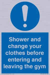 MP6183: Shower and change your clothes before entering and leaving the gym