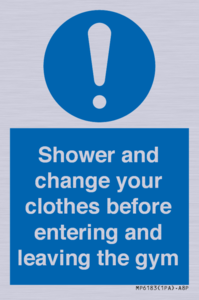 MP6183: Shower and change your clothes before entering and leaving the gym