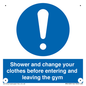 MP6183: Shower and change your clothes before entering and leaving the gym