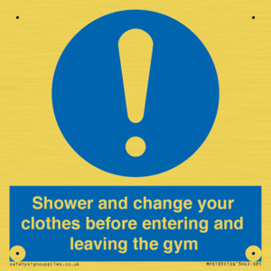 MP6183: Shower and change your clothes before entering and leaving the gym