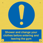 MP6183: Shower and change your clothes before entering and leaving the gym