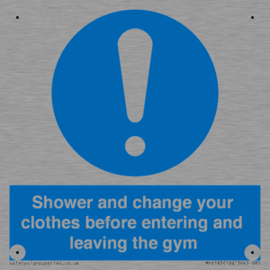 MP6183: Shower and change your clothes before entering and leaving the gym
