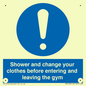 MP6183: Shower and change your clothes before entering and leaving the gym