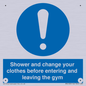 MP6183: Shower and change your clothes before entering and leaving the gym