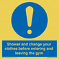 MP6183: Shower and change your clothes before entering and leaving the gym