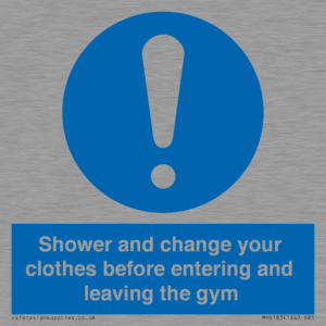 MP6183: Shower and change your clothes before entering and leaving the gym