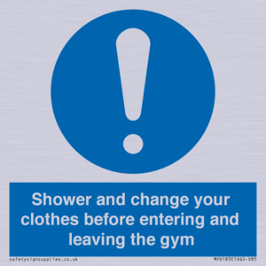 MP6183: Shower and change your clothes before entering and leaving the gym