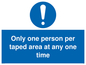 MP6184: Only one person per taped area at any one time