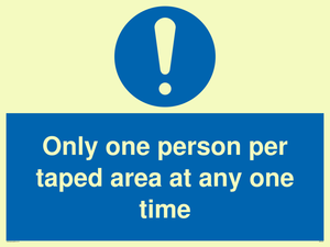 MP6184: Only one person per taped area at any one time