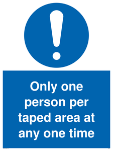 MP6184: Only one person per taped area at any one time