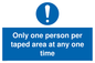 MP6184: Only one person per taped area at any one time