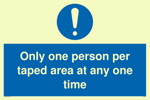 MP6184: Only one person per taped area at any one time