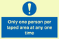 MP6184: Only one person per taped area at any one time