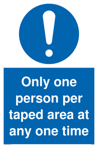 MP6184: Only one person per taped area at any one time