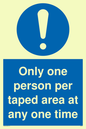 MP6184: Only one person per taped area at any one time