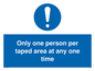 MP6184: Only one person per taped area at any one time